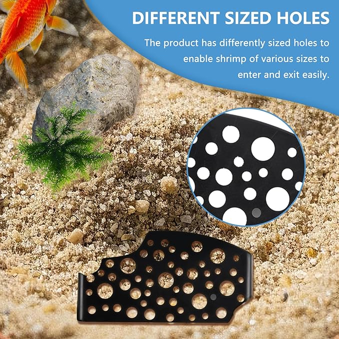 Shrimp Hides Cave for Aquarium - 2Pcs Shrimp Breed Fish Hideout Underground Tunnel for Aquarium Cave, Black