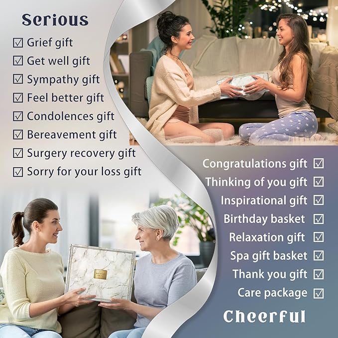 Gift Baskets for Women,11PC Care Package,Think of You, Surgery Recovery Gifts for Women,Get Well Soon After Surgery,Birthday Gifts,Thank You,Sympathy Gift Baskets
