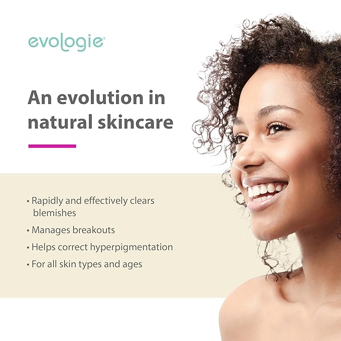 Evologie Stay Clear Acne Skin Care Kit & Face Skin Care Set – Complete Skin Care Routine with Cleanser, Serum & Hydrating Moisturizing Cream, Helps Reduce Acne, Pimples, Dark Spots & Blemishes