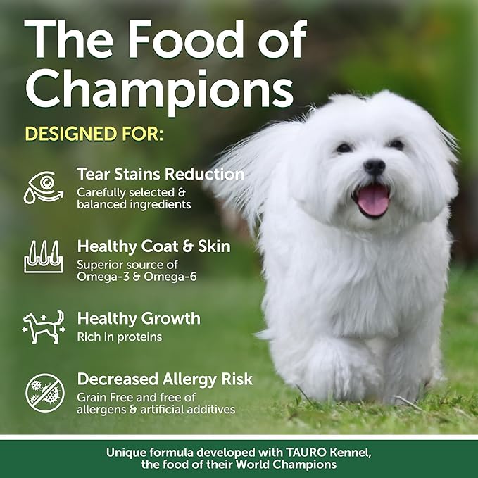 Nature's Protection Dry Dog Food for Small Breed - High Protein Tear Stain Diet for White & Light Fur Adult Dogs - Small Bites Kibble (Superior Care - Lamb and Rice, 3.3 lb)