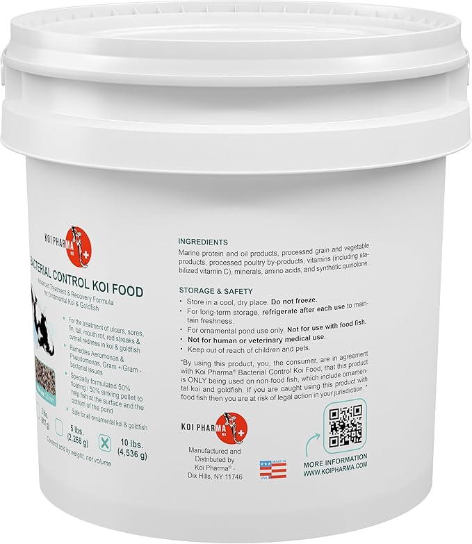 Bacterial Control Koi Food Bacterial Neutralizer (10 Pound)