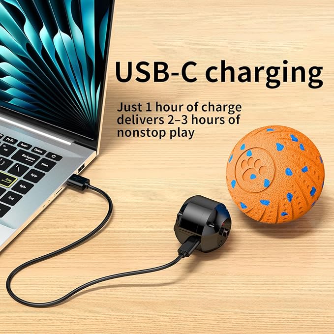 Smart Interactive Dog Toys, Activated Moving, Bouncing, Rotating Ball for Medium/Large Dogs, 2025 E-TPU Material, Motion-Activated Dog Gift to Keep Them Busy, IP54 Waterproof & USB Rechargeable