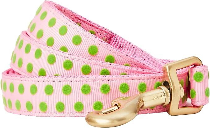 Blueberry Pet Valentine's Day Dog Leash, Velvety Soft-Touch Heart Flocking Lead for Large Dogs, Baby Pink, 4 ft x 1"