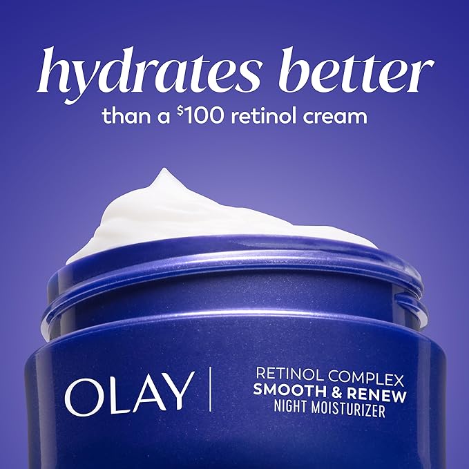 Olay Regenerist Radiance Retinol Face Moisturizer: Smooth & Renew Cream for Women - Fragrance-Free,Anti-Aging,Anti-Wrinkle,Tightening & Brightening - 2 Oz,(Pack of 2)
