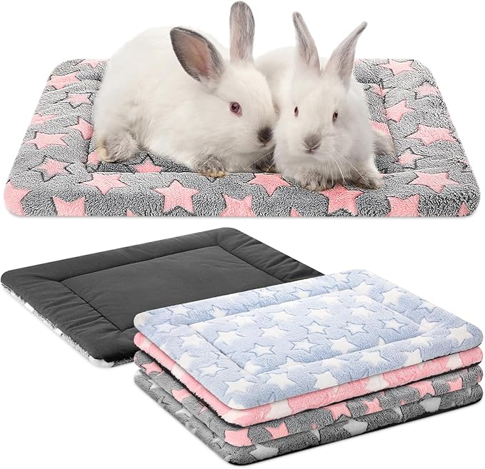 VitalCozy 4 Pcs Winter Dog Crate Pads, Ultra Soft Warm Washable Dog Cat Bed Mat for Pet Crate Comfortable Replaceable Reversible Kennel Pad for Small, Medium, Large Dogs(18 x 14 x 1.6 Inch,Colorful)