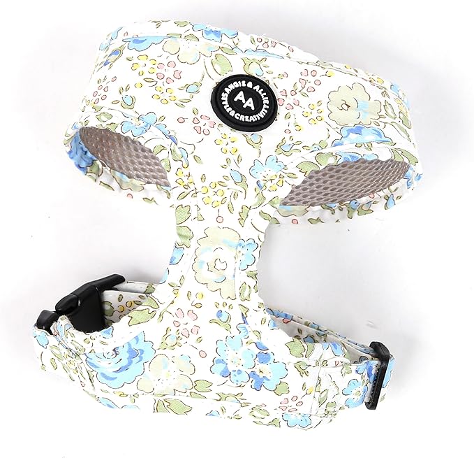 Angie and Allie Organic Cotton Dog Harness,No Pull Pet Harness with Leash D-Ring,Adjustable Soft Padded Dog Vest,Comfortable,Sustainable,Breathable and Stylish for Your Canine Companion