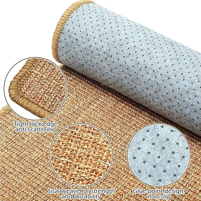 Oncpcare 6PCS Natural Bunny Scratch Mat - Rabbit Scratching Pad for Claws and Teeth Care - Chew Toys for Cages, Pet Bedding for Biting, Sleeping, Nesting, 16x12