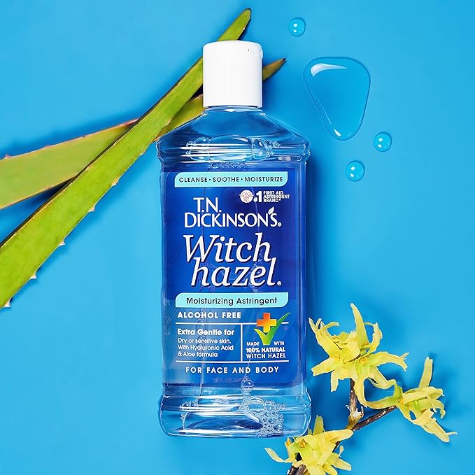 T.N. Dickinson's Witch Hazel Alcohol Free Moisturizing Astringent | 100% Natural Witch Hazel | Calms,Nourishes,Hydrates Skin-| for Face & Body-| 16 Fl Oz,(Pack of 2)