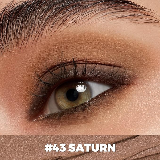 FOCALLURE Shimmer and Matte Cream Eyeshadow Stick,Smooth Brilliant Eye Brightener Pencil for Women,Long Lasting Waterproof Eye Shadow and Liners Makeup,SATURN