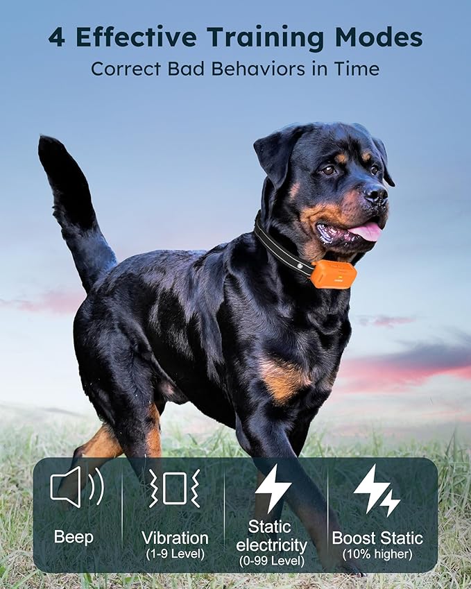 Jugbow Dog Shock Collar 2 Dogs (10-120Lbs) - 4200FT Dog Training Collars with Remote Control, IPX8 Waterproof Rechargeable E-Collars for Large Medium Small Dog