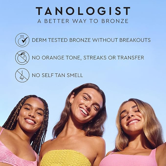 Tanologist Hydrating Daily Glow Body Lotion- Medium/Dark, Buildable & Transfer-Proof Gradual Self Tanner, Summer Fragrance, Natural Not Orange, Lasts 7 Days, Vegan Clean Formula, 8.45 fl oz