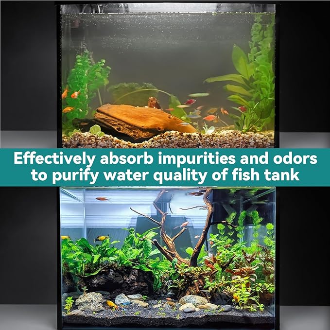 Sukh Activated Carbon Pellets - Activated Charcoal Bulk Carbon for Aquarium Charcoal Pellets for Waterbox Aquariums Pond Fish Tank (1.9, Pounds)