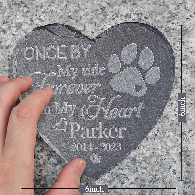 Pet Memorial Stone, Dog Memorial Gifts for Loss of Dog, Pet Loss Gifts, Loss of Cat Sympathy Gift - Forever in My Heart