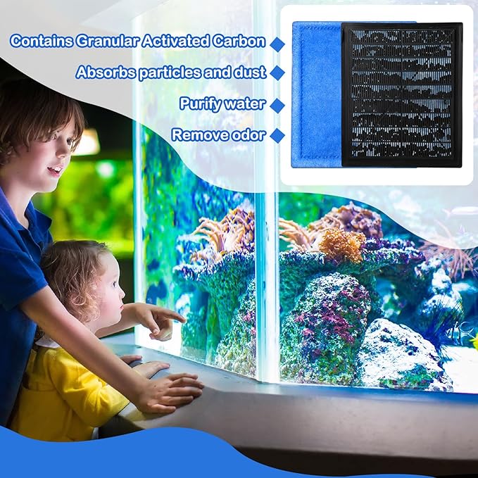 Preboun 24 Pcs Aquarium Filter Cartridge Compatible with AquaTech EZ Change #3 Fish Tank Filter Cartridge Compatible with AquaTech 30-60/20-40 Gallon Fish Tank Power Replacement