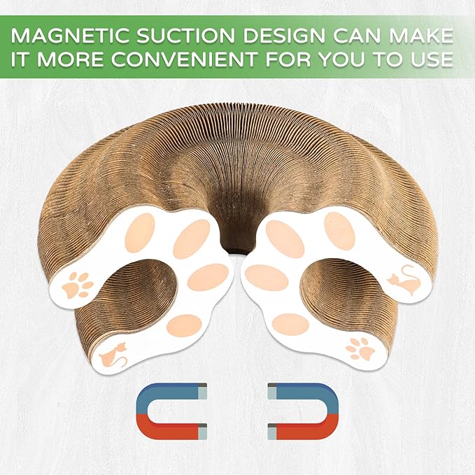 Accordion Magic Organ Cat Scratcher Toys for Indoor Cats - Cardboard Cat Scratching Board Ball Scratcher Pad 3 Pack