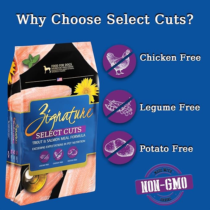 Zignature Select Cuts Trout & Salmon Formula Dry Dog Food 12.5lb