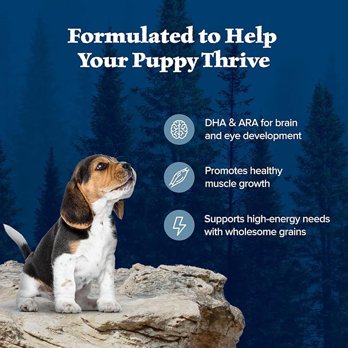 Blue Buffalo Wilderness Puppy High Protein Dry Dog Food with Real Chicken Plus Wholesome Grains, Made in The USA with Natural Ingredients, Chicken, 13-lb. Bag