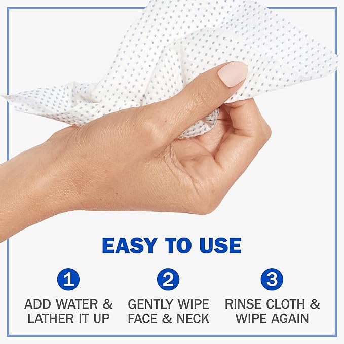 Olay Makeup Remover Wipes, Daily Facials Deep Clean Face Cleanser for Normal to Oily Skin, Alcohol & Fragrance Free, Soft Face Wash Towels, Travel Essentials for Women, Convenient Dry Cloths, 66 ct