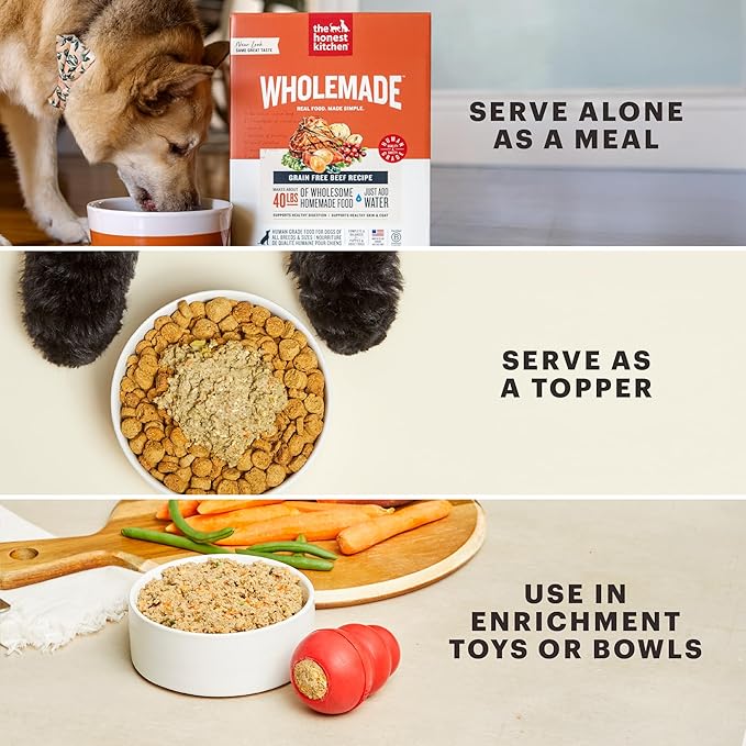The Honest Kitchen Human Grade Wholemade™ Dehydrated Grain Free Chicken Dog Food, 1.5 oz x10