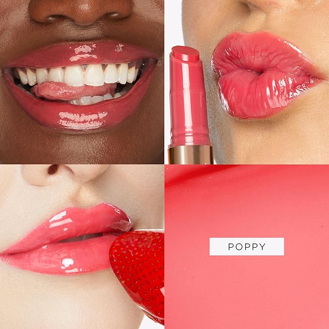 tarte maracuja juicy lip plump – Hydrating & Volumizing Lip Plumper Gloss Balm with Nourishing Hyaluronic Acid, Plumps & Moisturizes, Vegan & Cruelty-Free, full size, poppy