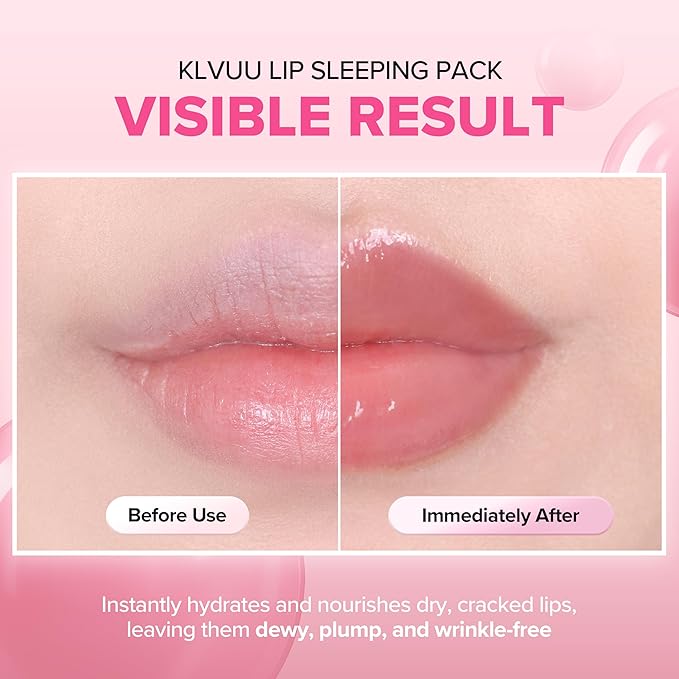 Klavuu Lip Mask Sleeping Pack (0.7oz) – Overnight Deep Hydrating Korean Lip Balm Treatment for Very Dry, Chapped Lips | Lip Lightening & Plumping with Instant Hydration | Gentle Exfoliating (Coconut)
