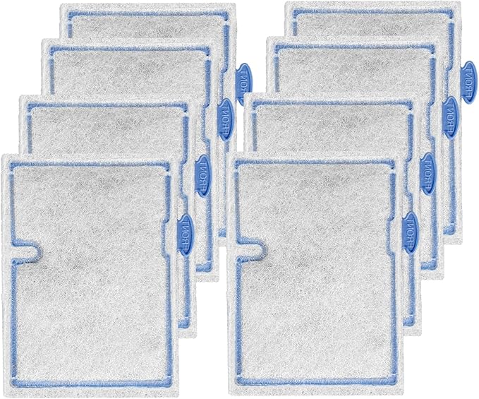 8 Packs Small Aquarium Filter Cartridges Replacement Filter Pad Compatible with QuietFlow E Internal Power Filter 10 and 1/2.5/5 Gallon Minibow Aquarium Filters