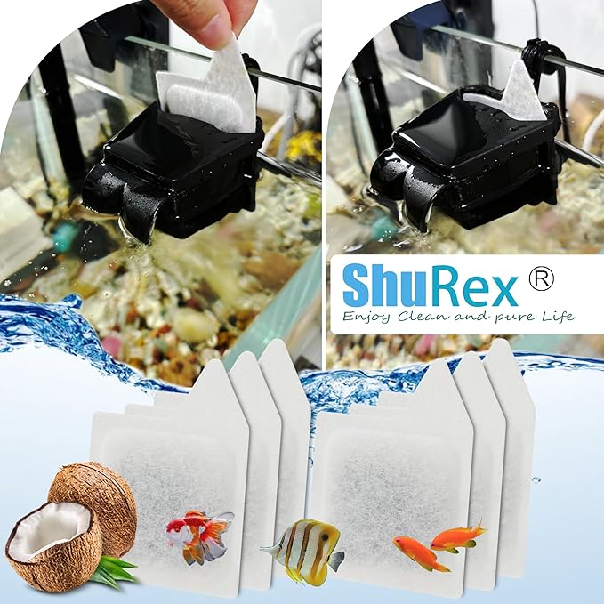 6 Pack Replacement Filter Cartridges XS for Tetra Whisper Extra Small Fish Tanks Filter; Refilled Filter Cartridges XS for Aquarium Kits Less 3 Gallons