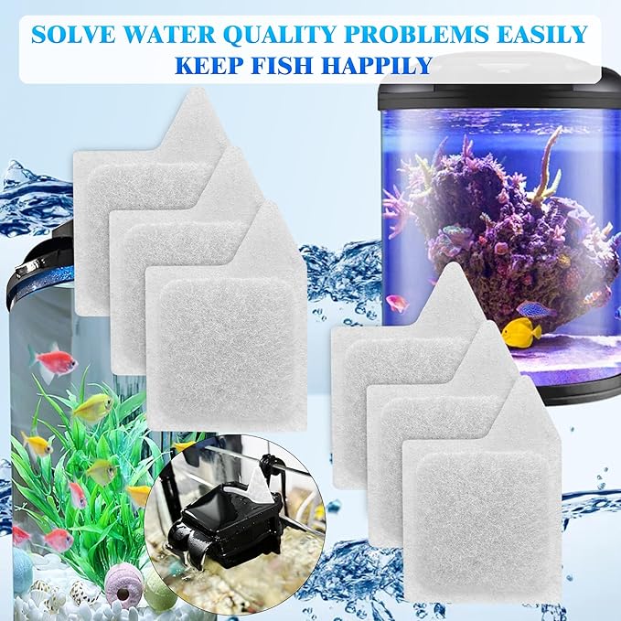 6 Pack Replacement Filter Cartridges XS for Tetra Whisper Extra Small Fish Tanks Filter; Refilled Filter Cartridges XS for Aquarium Kits Less 3 Gallons