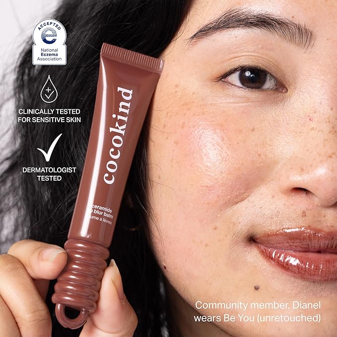 Cocokind Ceramide Lip Blur Balm, Be You - Rich Brown Hydrating Lip Balm with Ceramides & Peptides, Made for Sensitive Skin & Lips, Unflavored & Fragrance-Free - 6 pack