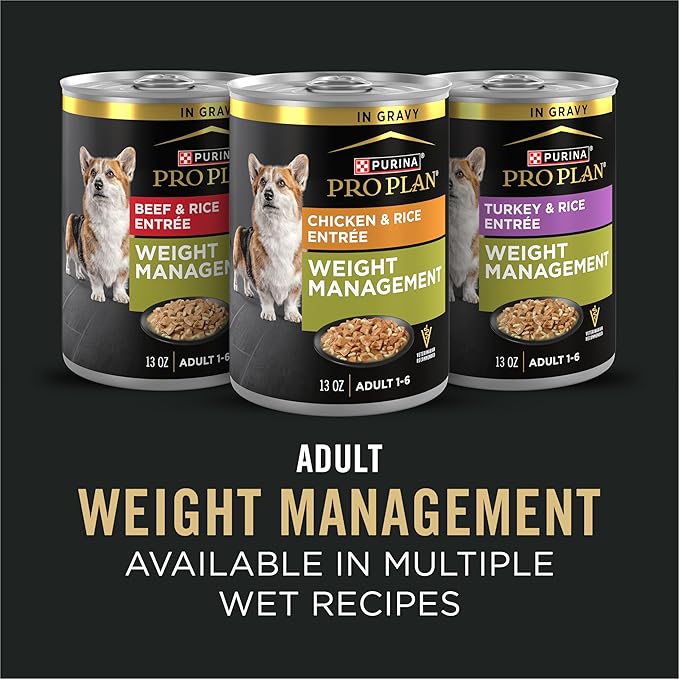 Purina Pro Plan Weight Management Dog Food Dry, Shredded Blend Chicken and Rice Formula - 34 lb. Bag