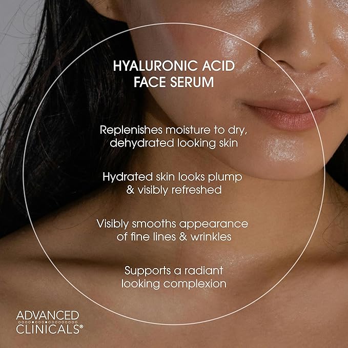 Advanced Clinicals Retinol Serum For Face + Hyaluronic Acid Moisturizer + Vitamin C Serum 3PC Skincare Set For Women & Men | Anti Aging Serums For Brightening, Firming, & Hydrating | 1.75 Fl Oz, 3pc