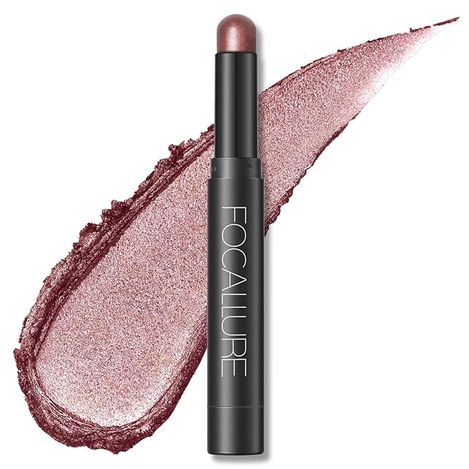 FOCALLURE Shimmer and Matte Cream Eyeshadow Stick,Smooth Brilliant Eye Brightener Pencil,High Pigment Eye Highlighter Pen for Women,Long Lasting Waterproof Eye Shadow and Liners Makeup (MARS)
