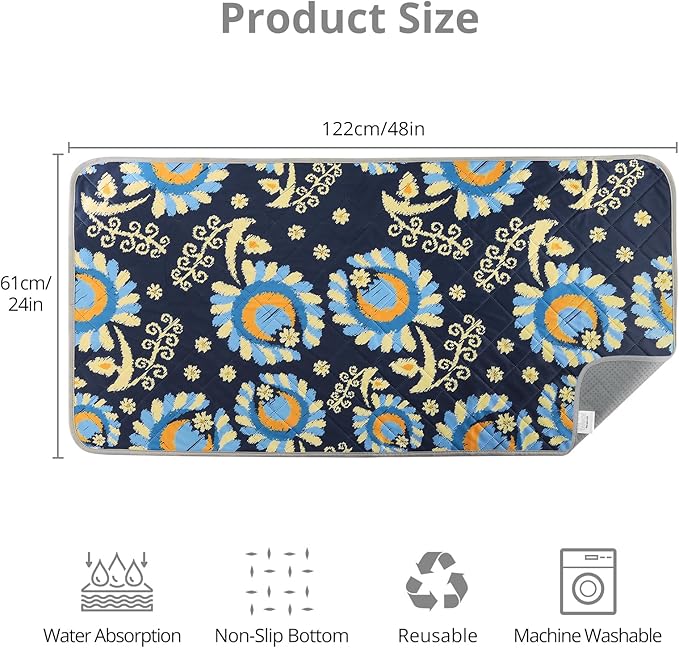 Tanice Guinea Pig Cage Liner, 4 Pack Guinea Pig Mats, Reusable Rabbit Cage Liner, Washable Guinea Pig Pee Pads for Small Animals 48" X 24"