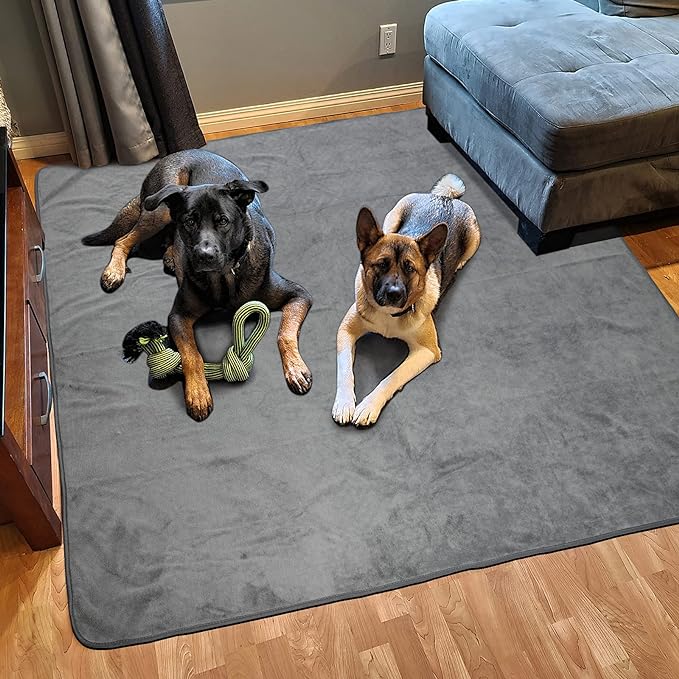 Dog Pee Pad Washable Extra Large, Instant Absorb Thicker Training Pads Non-Slip Pet Playpen Mat, Waterproof Reusable Floor Mat Ideal for Puppy Senior Dog Whelping Incontinence Housebreaking 65x48 Inch