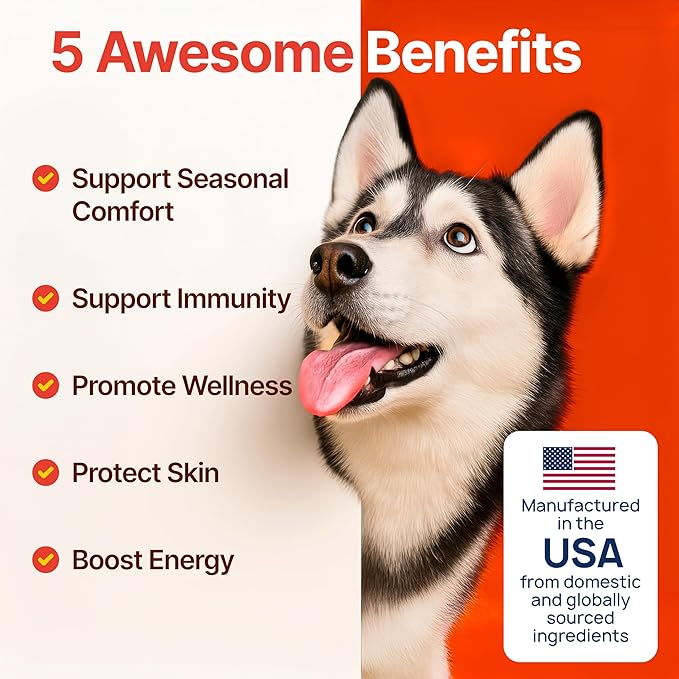 Flea and Tick Prevention for Dogs Chewable – Natural Flea Pills for Dogs, All Breeds & Ages, Chicken Flavor – Dog Flea and Tick Treatment Chewable Supplement – 1 Pack, 170 Count, Made in USA