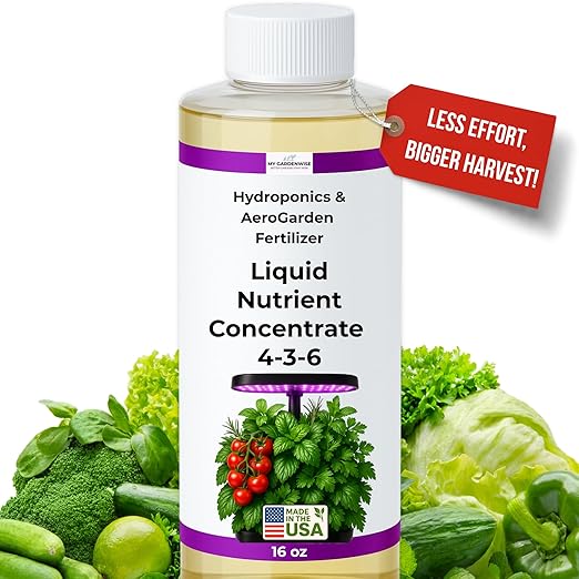 Liquid Plant Food – Hydroponics Nutrients for Indoor House Plants, Tomato, Strawberry, Lucky Bamboo, Lettuce, Vegetable Garden & Herbs – Aero Nutrients Liquid Fertilizer for All Growing Systems (16oz)