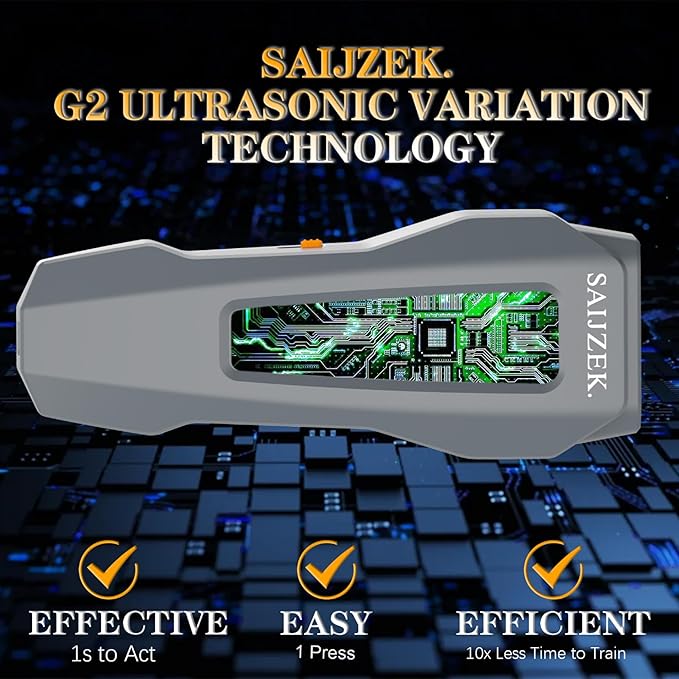 Ultrasonic Dog Trainer G2 | 3-in-1 Bark Deterrent | Anti Barking Training Device ，Dog Silencer | Barks No More Devices | Stop Control Dogs Bad Behavior | Stopper Corrector Clicker Repellent - New Gray