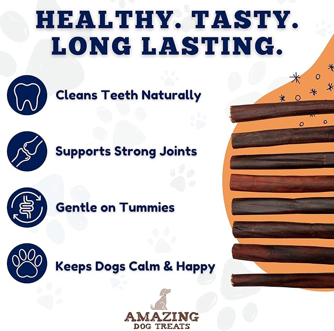 Amazing Dog Treats - 6 Inch Bulk Collagen Sticks for Dogs - (150 Count) - Collagen Sticks for Dogs - No Hide Dog Bones