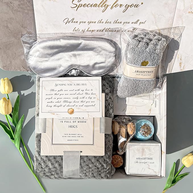 Gift Basket Gifts for Women,11PC Birthday,Sympathy,Surgery Recovery Gifts Women,Get Well Soon After Surgery,Condolences Basket for Loss,Sympathy