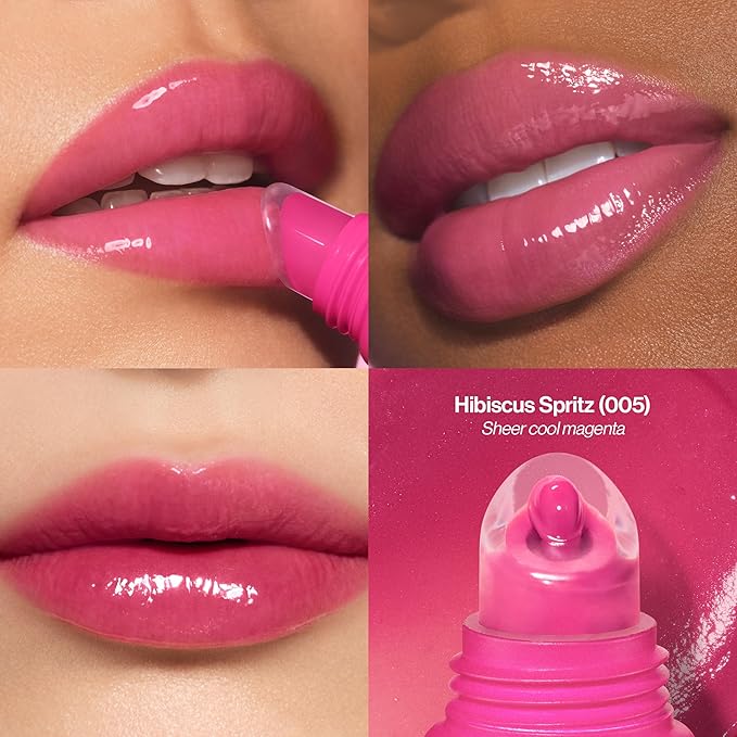 Revlon Glimmer Lip Treat Balm + Mask™, Overnight Peptide Lip Treatment, Hydrating, 005 Hibiscus Spritz, 0.4 fl oz