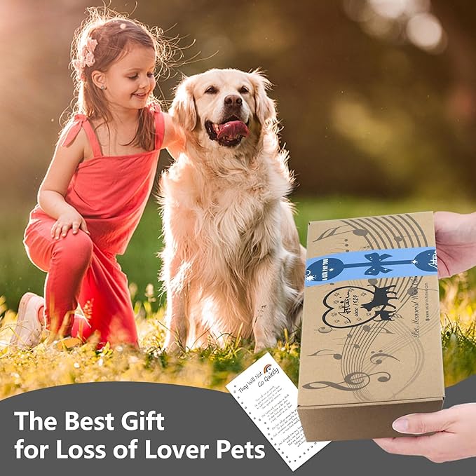 Personalized Memorial Dogs Wind Chimes for Loss Pets, Sympathy Gifts for Pet Passing Away Rememberance, Bereavement Gifts for a Grieving Pet Owner