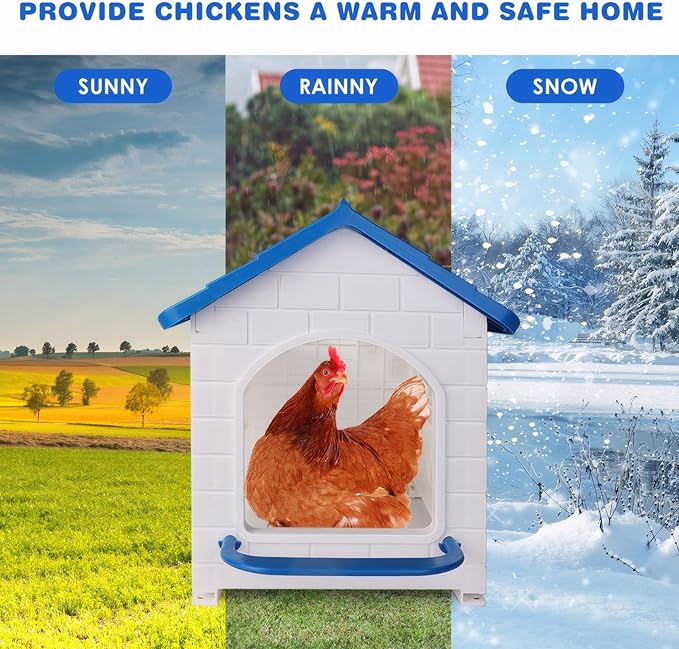 Waterproof Chicken Nesting Boxes for Chickens, Nesting Box for Laying Eggs, Washable Nesting Pad, Wall or Ground Mounted, Indoor & Outdoor Laying for Chicken, Duck, Rabbit, Poultry (1 Pack)
