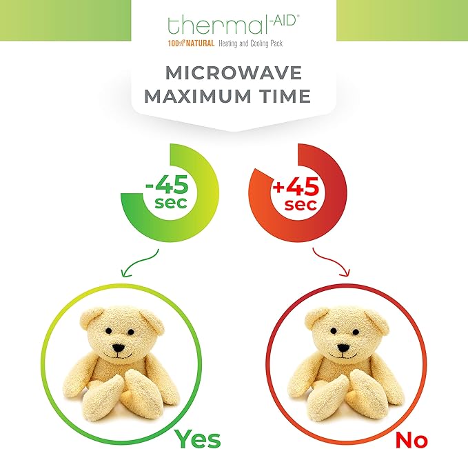 Thermal-Aid® (Honey The Yellow Bear) – Washable Heating Pad & Ice Pack – Plush Hot/Cold Pack with Natural Corn Filling – Reusable Comfort