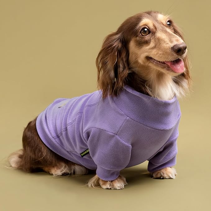 Fitwarm 3 Pack Classic Fleece Dog Sweater, Turtleneck Dog Sweatshirt, Dog Winter Clothes for Small Dogs Boy Girl, Pet Pullover Jumper, Cat Apparel, Purple, MediumPurple, Dark Red, Large