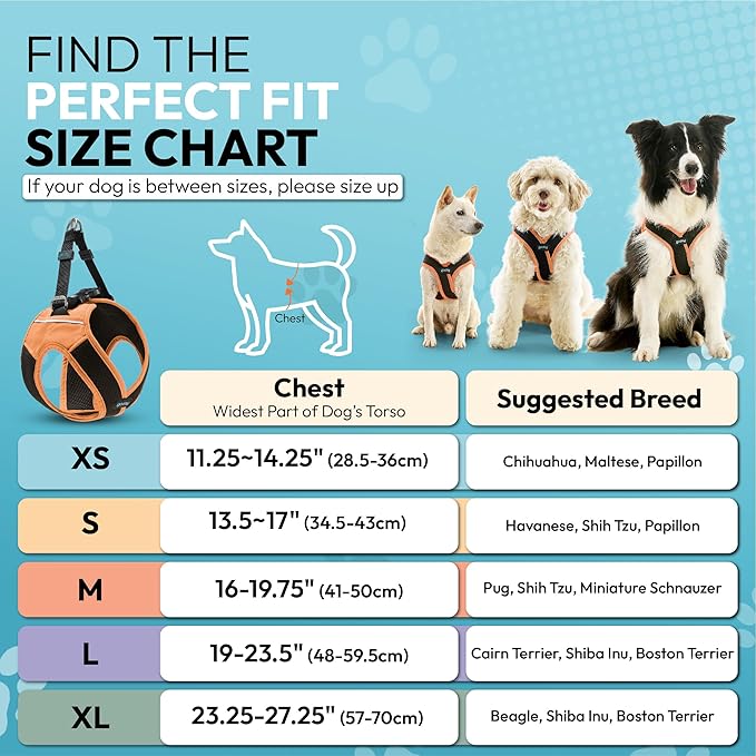Gooby Escape Free Easy Fit X Step in Dog Harness - Atlanta Peach, X-Large