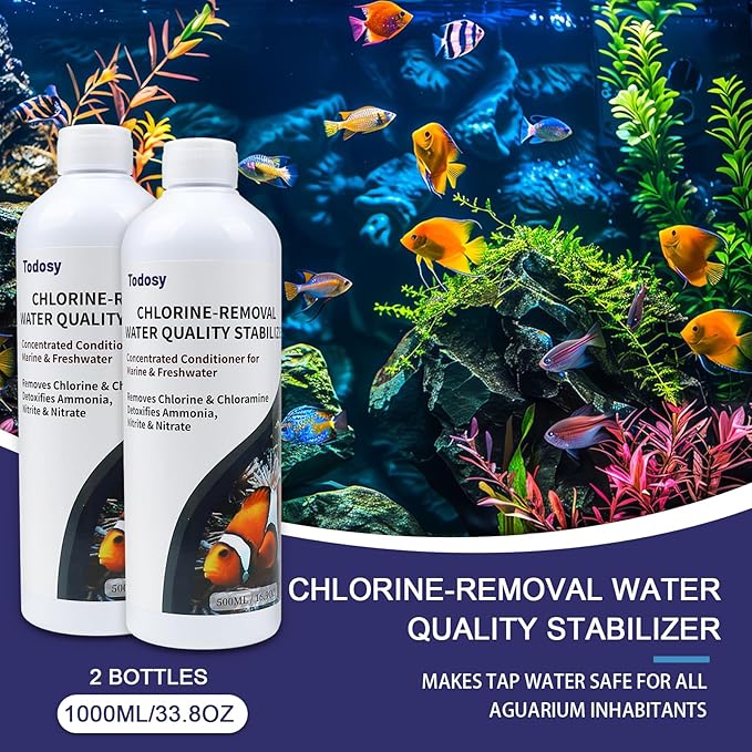 Aquarium Water Regulator and dechlorinator - 33.82 Ounce for Freshwater and Marine Aquariums (1000ML / 33.82OZ)