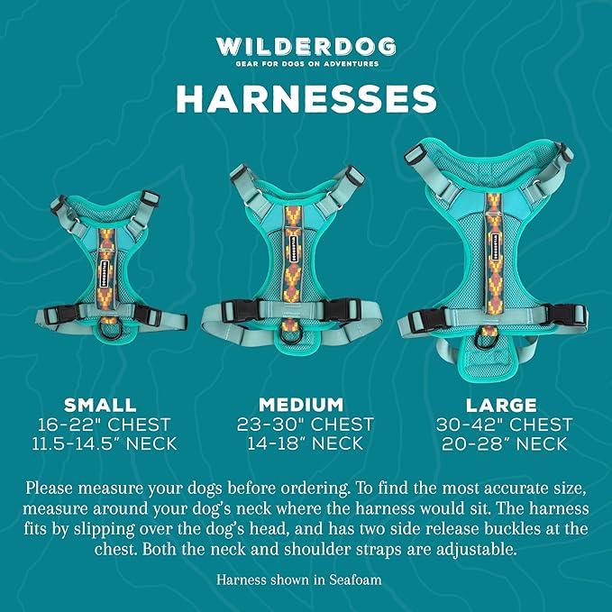 Wilderdog Lightweight Dog Harness with Reflective Straps - Medium - Huckleberry