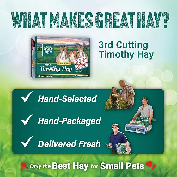 Small Pet Select 3rd Cutting "Super Soft" Timothy Hay Pet Food, 20 Lb.
