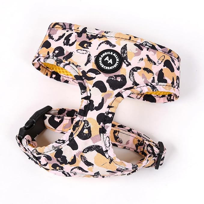 Angie and Allie Organic Cotton Dog Harness,No Pull Pet Harness with Leash D-Ring,Adjustable Soft Padded Dog Vest,Comfortable,Sustainable,Breathable and Stylish for Your Canine Companion