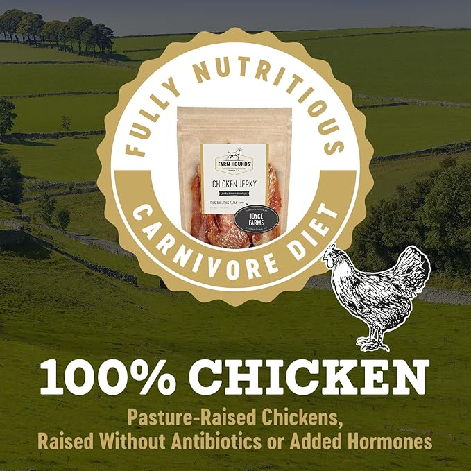 Farm Hounds - Chicken Jerky - Premium Natural Jerky for Dogs - 100% Humanely Raised Chicken - Break-to-Size - Great for Training & Treats - No Added Fillers - Made in USA - 3.5 oz -2 Pack